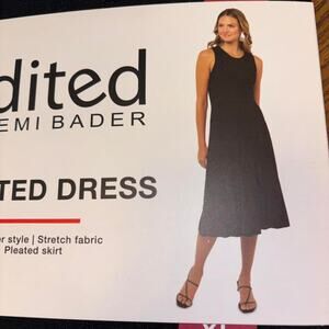 New 1x remi bader black pleated dress Size 1X